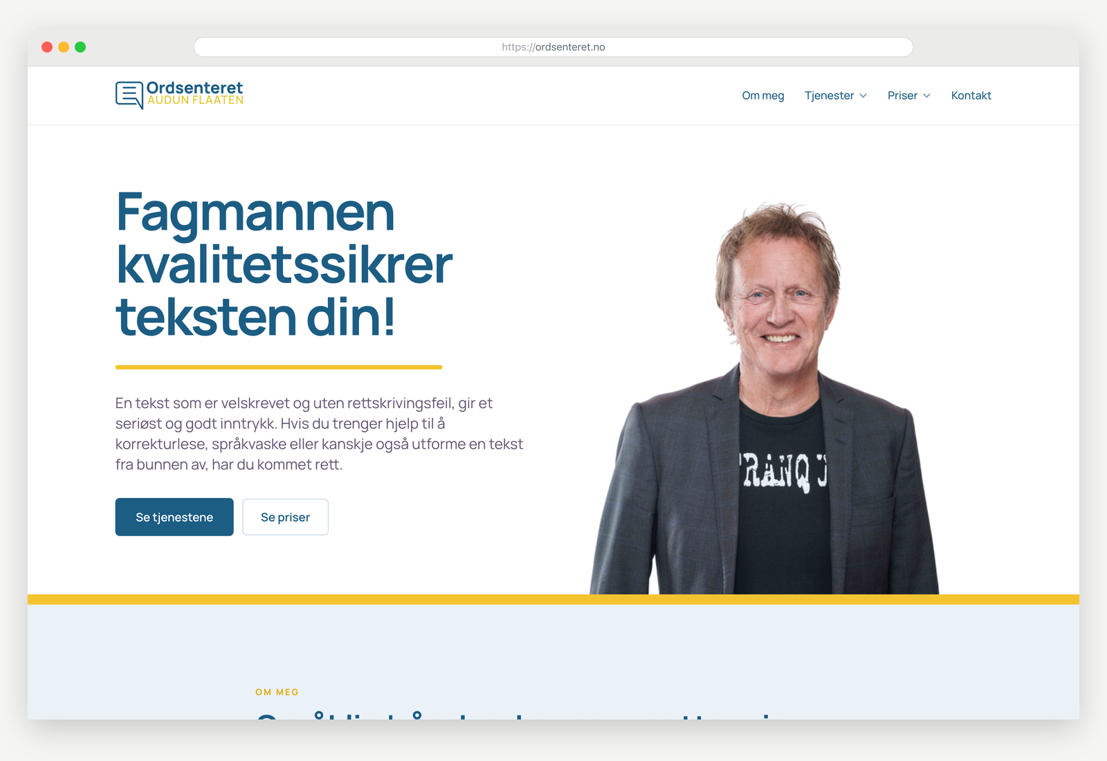 Ordsenteret — på laptop og mobil