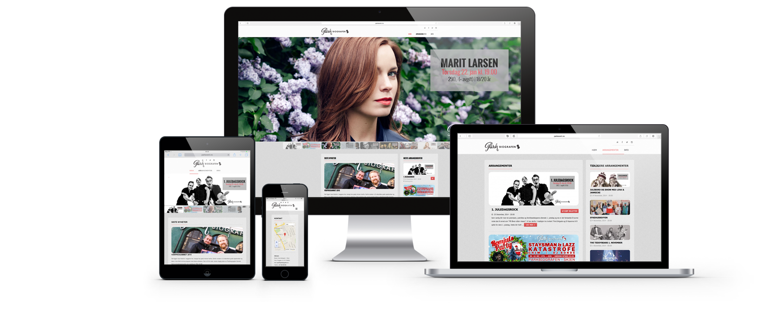 Parkbiografen — device-mockup