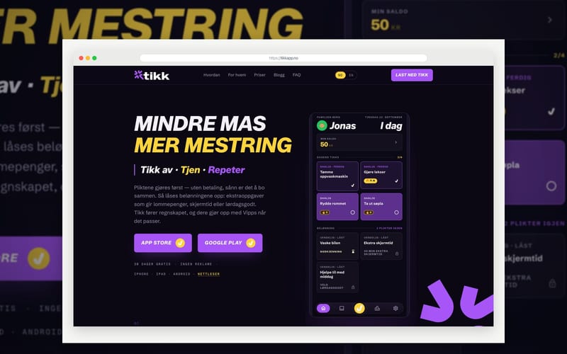 Tikk — App-landing