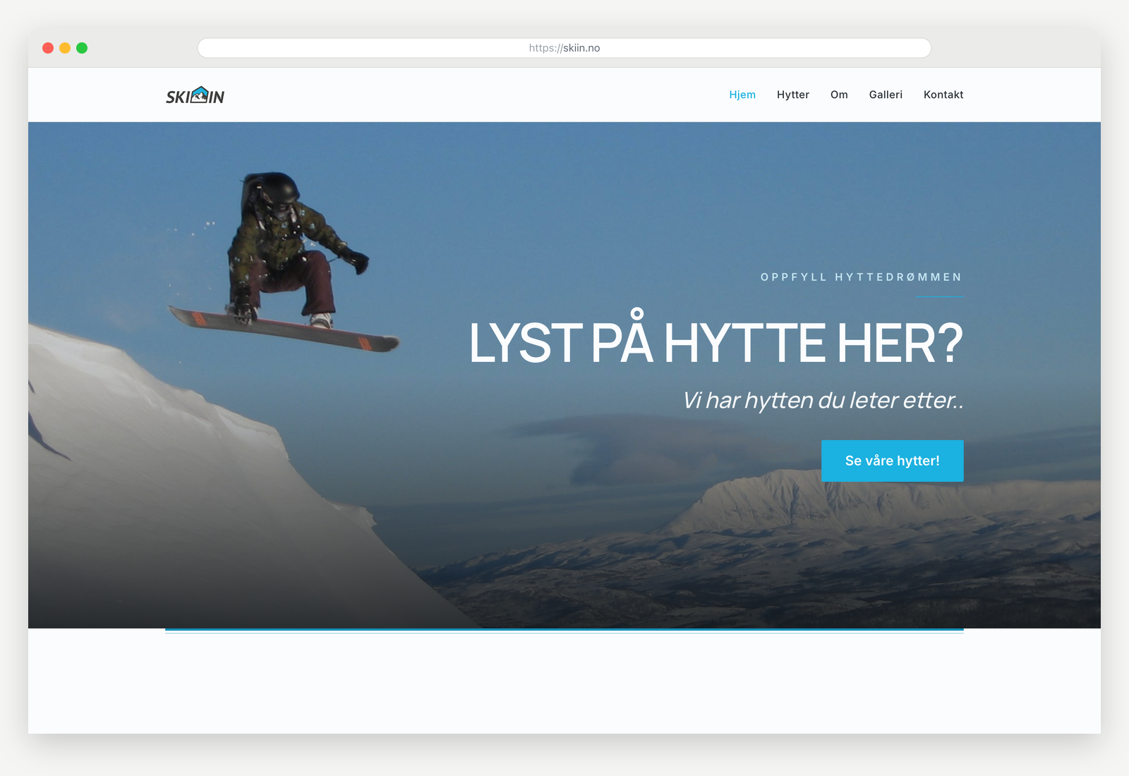 Ski in — på laptop og mobil